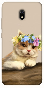 Чохол Cat in flowers для Xiaomi Redmi 8a