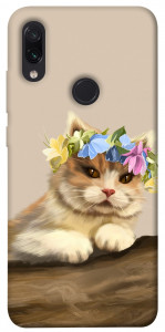 Чохол Cat in flowers для Xiaomi Redmi Note 7S