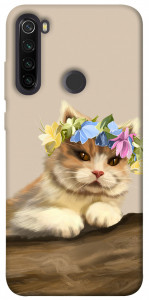 Чехол Cat in flowers для Xiaomi Redmi Note 8T