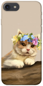 Чехол Cat in flowers для iPhone 8