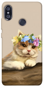 Чохол Cat in flowers для Xiaomi Redmi Note 5 (DC)