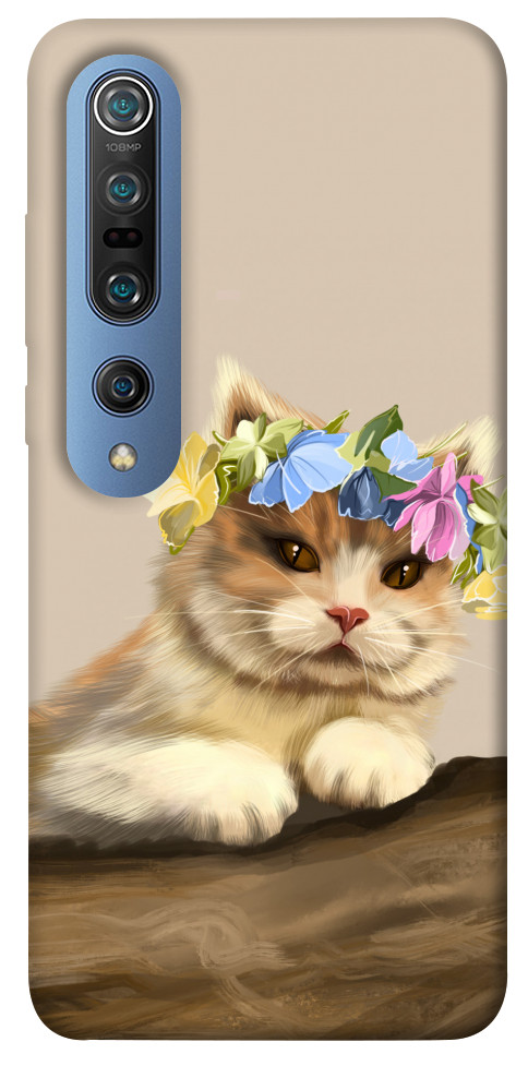 Чохол Cat in flowers для Xiaomi Mi 10