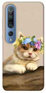 Чехол Cat in flowers для Xiaomi Mi 10
