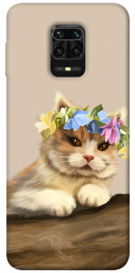 Чехол Cat in flowers для Xiaomi Redmi Note 9 Pro