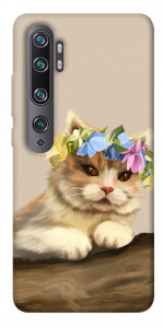 Чехол Cat in flowers для Xiaomi Mi Note 10 Pro