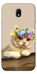 Чехол Cat in flowers для Galaxy J7 (2017)