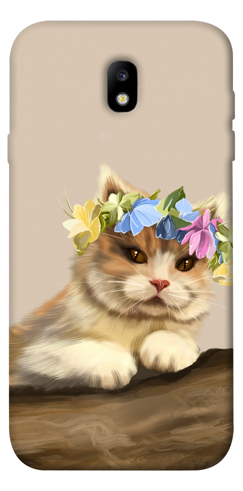 Чохол Cat in flowers для Galaxy J7 (2017)