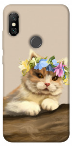 Чехол Cat in flowers для Xiaomi Redmi Note 6 Pro