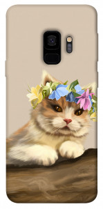 Чохол Cat in flowers для Galaxy S9