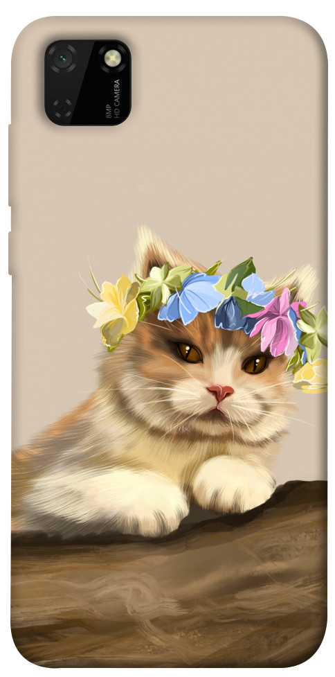 Чохол Cat in flowers для Huawei Y5p