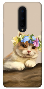 Чохол Cat in flowers для OnePlus 8