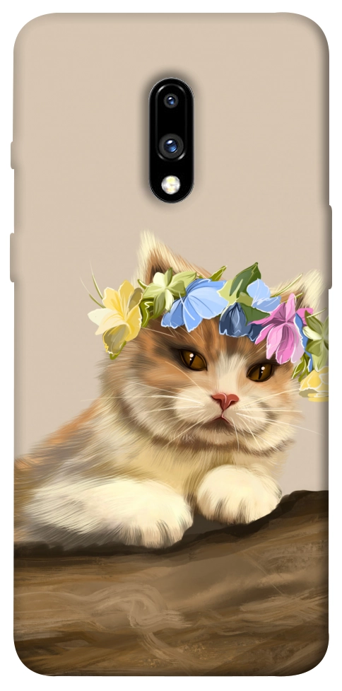 Чохол Cat in flowers для OnePlus 7