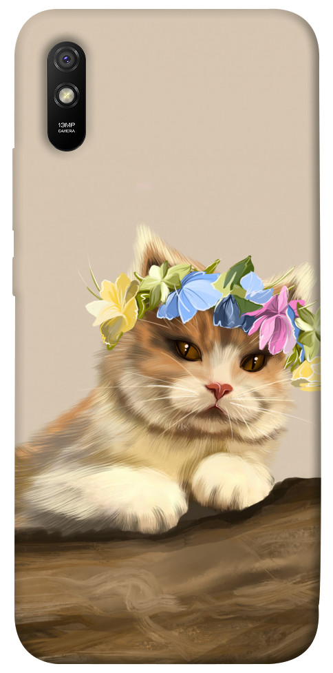 Чехол Cat in flowers для Xiaomi Redmi 9A