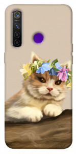 Чохол Cat in flowers для Realme 5 Pro