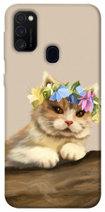 Чехол Cat in flowers для Galaxy M30s