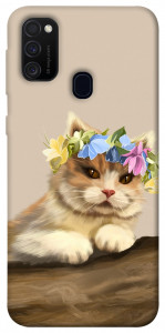 Чехол Cat in flowers для Samsung Galaxy M30s