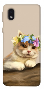 Чехол Cat in flowers для Samsung Galaxy M01 Core