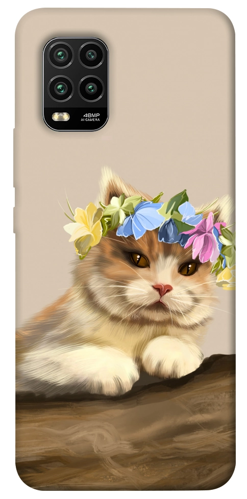 Чохол Cat in flowers для Xiaomi Mi 10 Lite