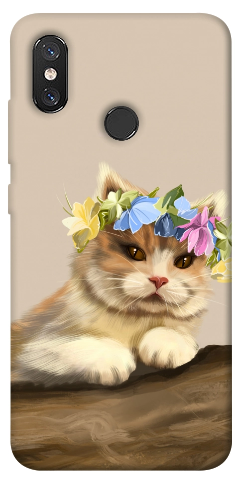 Чохол Cat in flowers для Xiaomi Mi 8