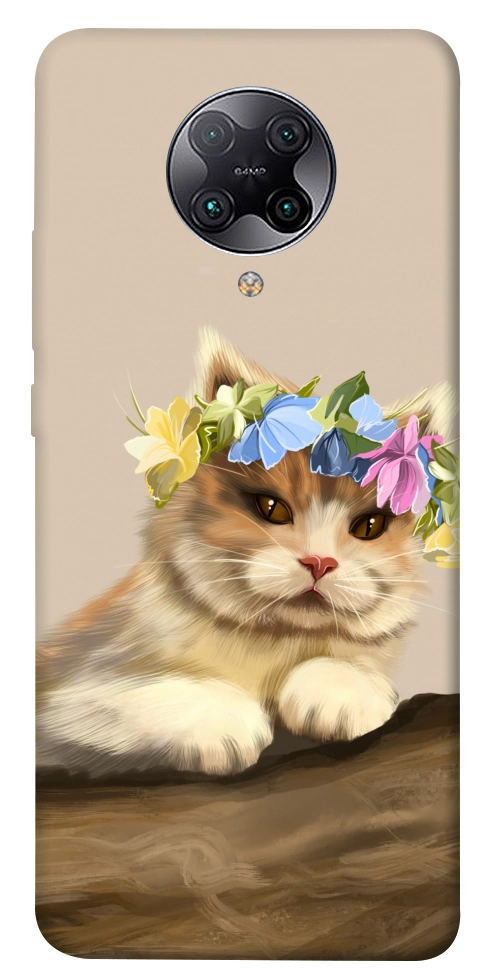 Чехол Cat in flowers для Xiaomi Redmi K30 Pro