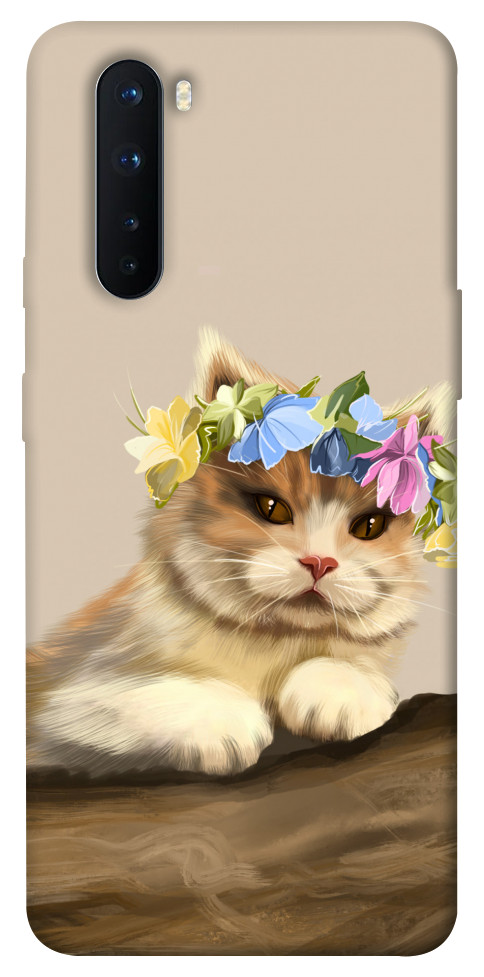 Чехол Cat in flowers для OnePlus Nord