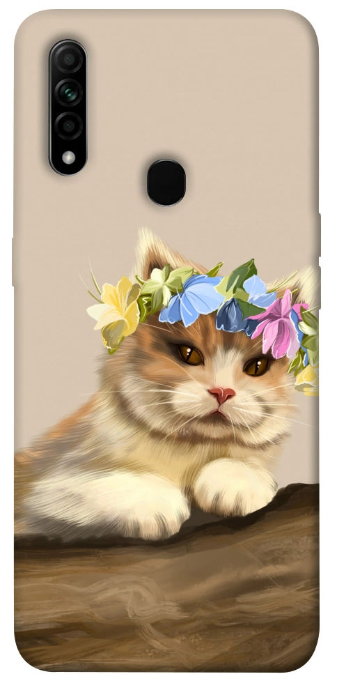 Чохол Cat in flowers для Oppo A31