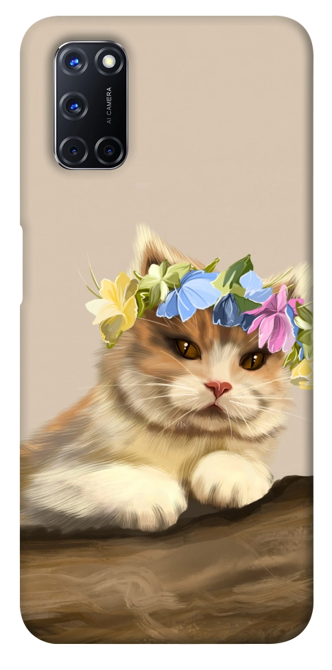 Чохол Cat in flowers для Oppo A92