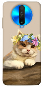 Чехол Cat in flowers для Xiaomi Poco X2