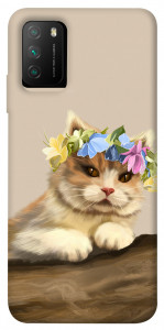 Чехол Cat in flowers для Xiaomi Poco M3