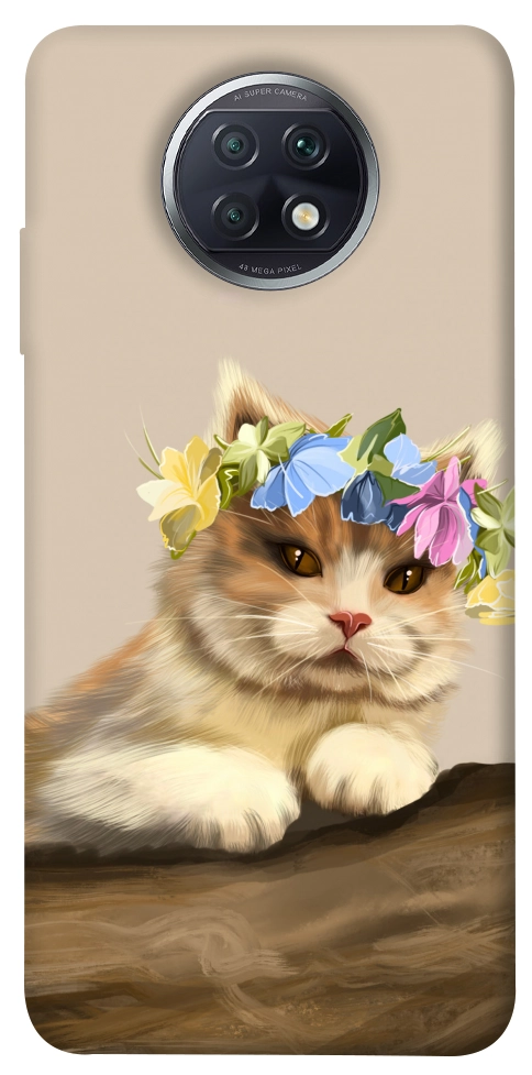 Чехол Cat in flowers для Xiaomi Redmi Note 9T