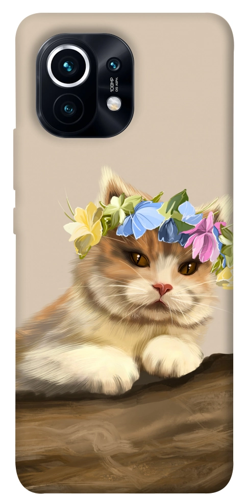 Чохол Cat in flowers для Xiaomi Mi 11