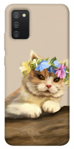 Чехол Cat in flowers для Galaxy A02s