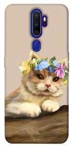 Чохол Cat in flowers для Oppo A9 (2020)