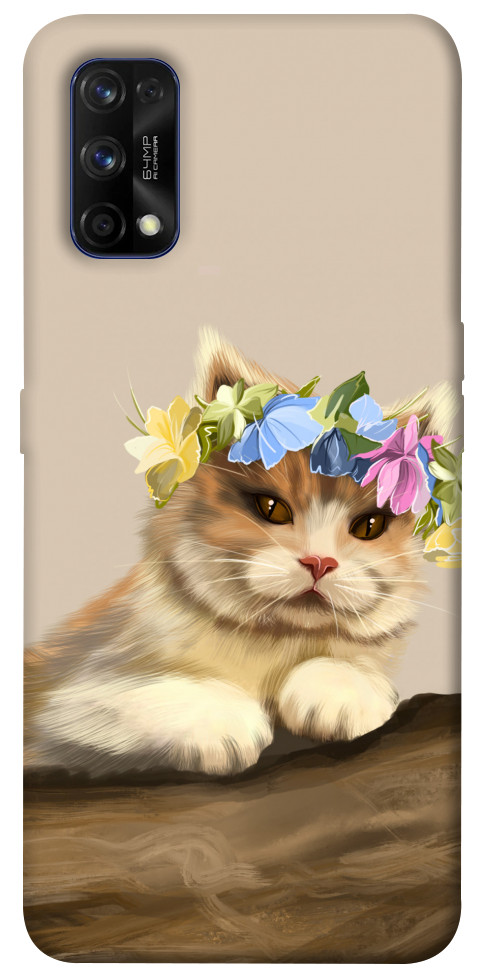 

Чохол Cat in flowers для Realme 7 Pro 1380750