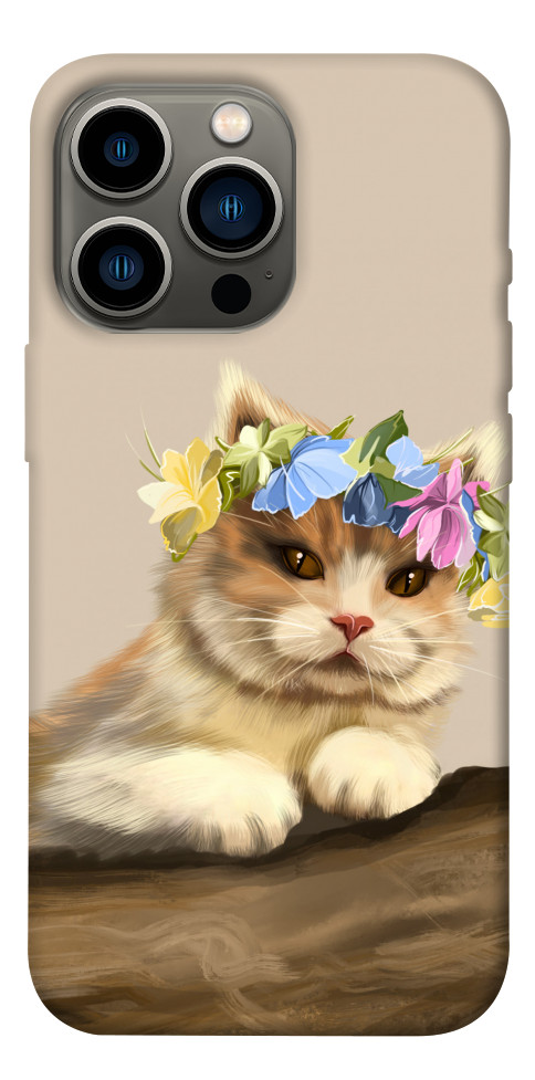 Чехол Cat in flowers для iPhone 13 Pro