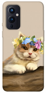 Чехол Cat in flowers для OnePlus 9