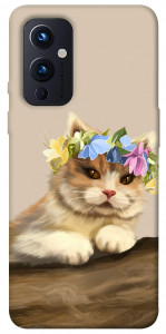 Чохол Cat in flowers для OnePlus 9