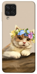 Чохол Cat in flowers для Galaxy A22 4G