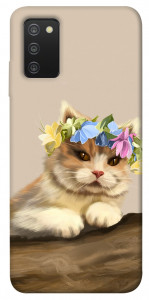 Чехол Cat in flowers для Galaxy A03s