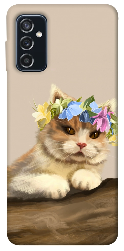 Чохол Cat in flowers для Galaxy M52