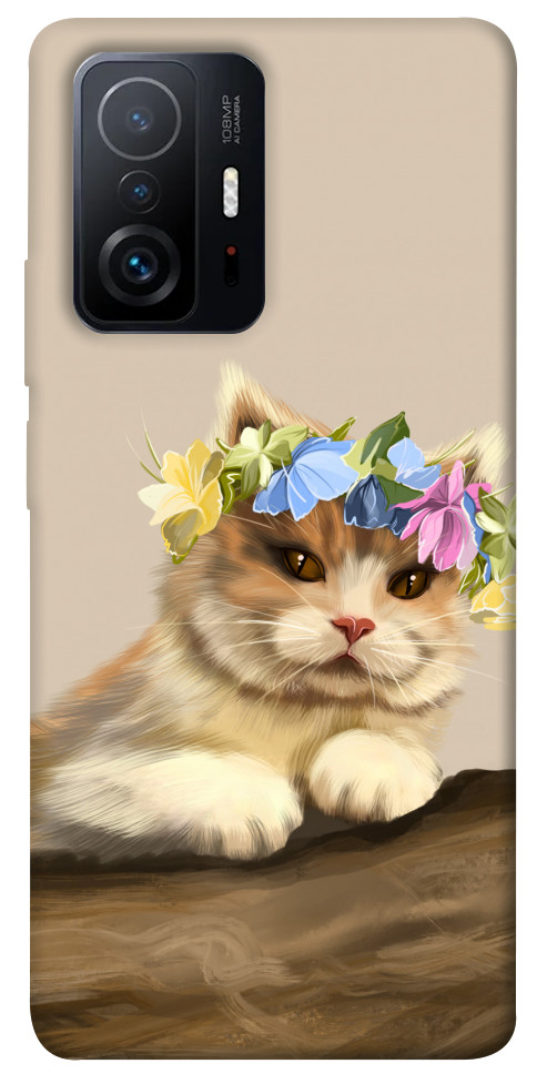 Чохол Cat in flowers для Xiaomi 11T