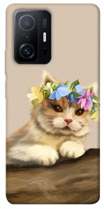 Чехол Cat in flowers для Xiaomi 11T Pro