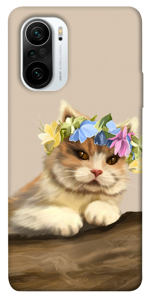 Чехол Cat in flowers для Xiaomi Redmi K40 Pro+