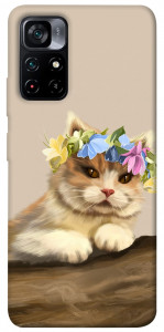 Чехол Cat in flowers для Xiaomi Poco M4 Pro 5G