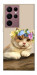 Чохол Cat in flowers для Galaxy S22 Ultra