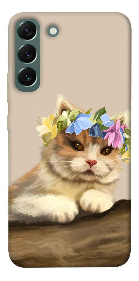 Чохол Cat in flowers для Galaxy S22+