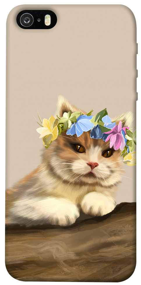 Чохол Cat in flowers для iPhone 5