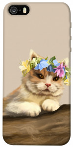 Чехол Cat in flowers для iPhone 5