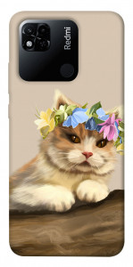 Чохол Cat in flowers для Xiaomi Redmi 10A