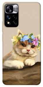 Чехол Cat in flowers для Xiaomi Redmi Note 11 5G